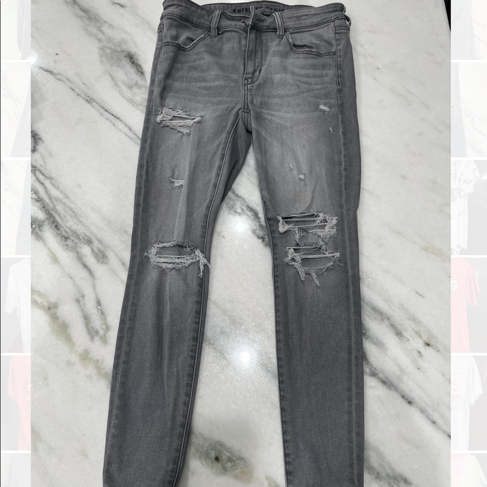 American eagle size 6 jegging black lightly worn in good condition